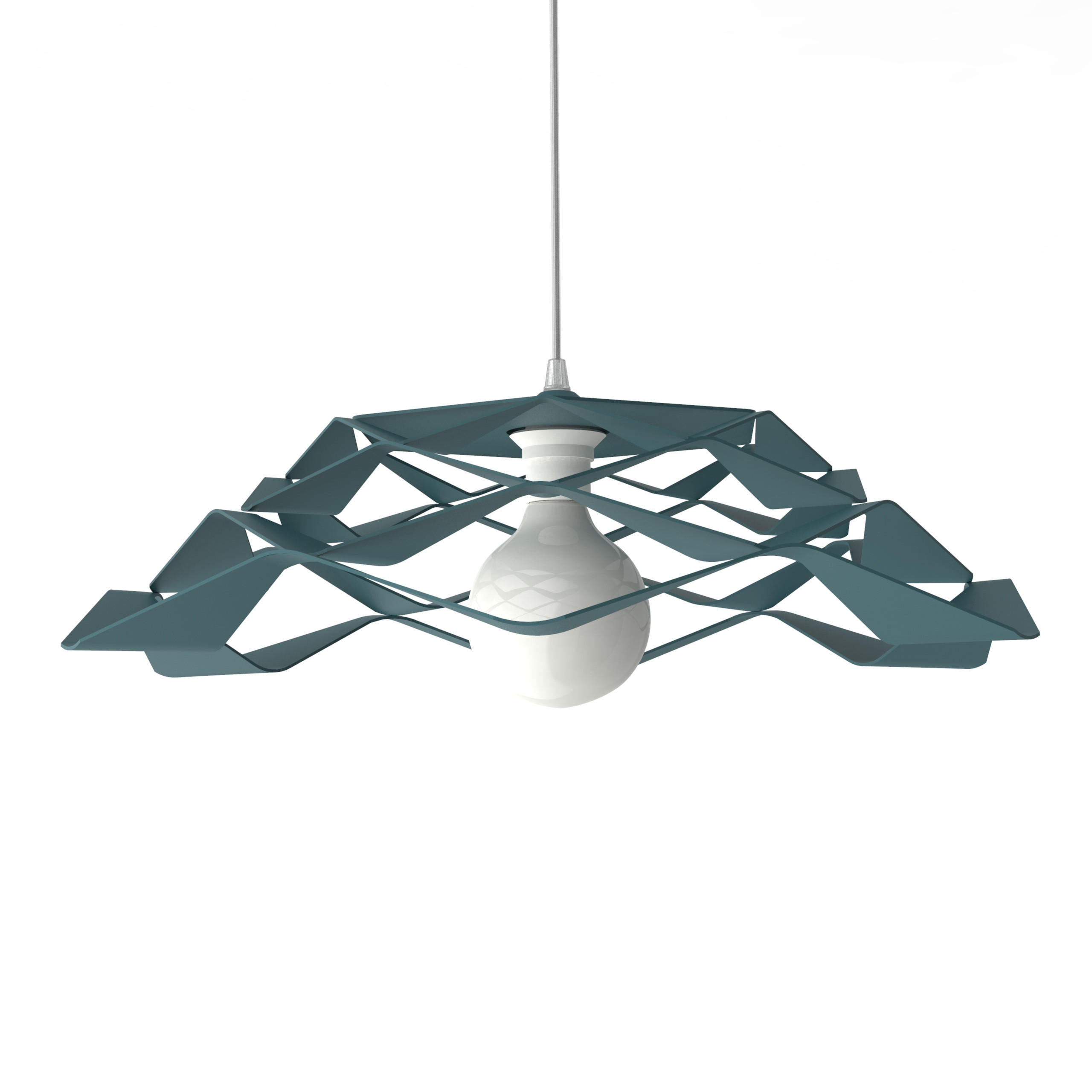 HÄNGELEUCHTE Migra - Blau, Metall (60/60/20cm) - Lumicom