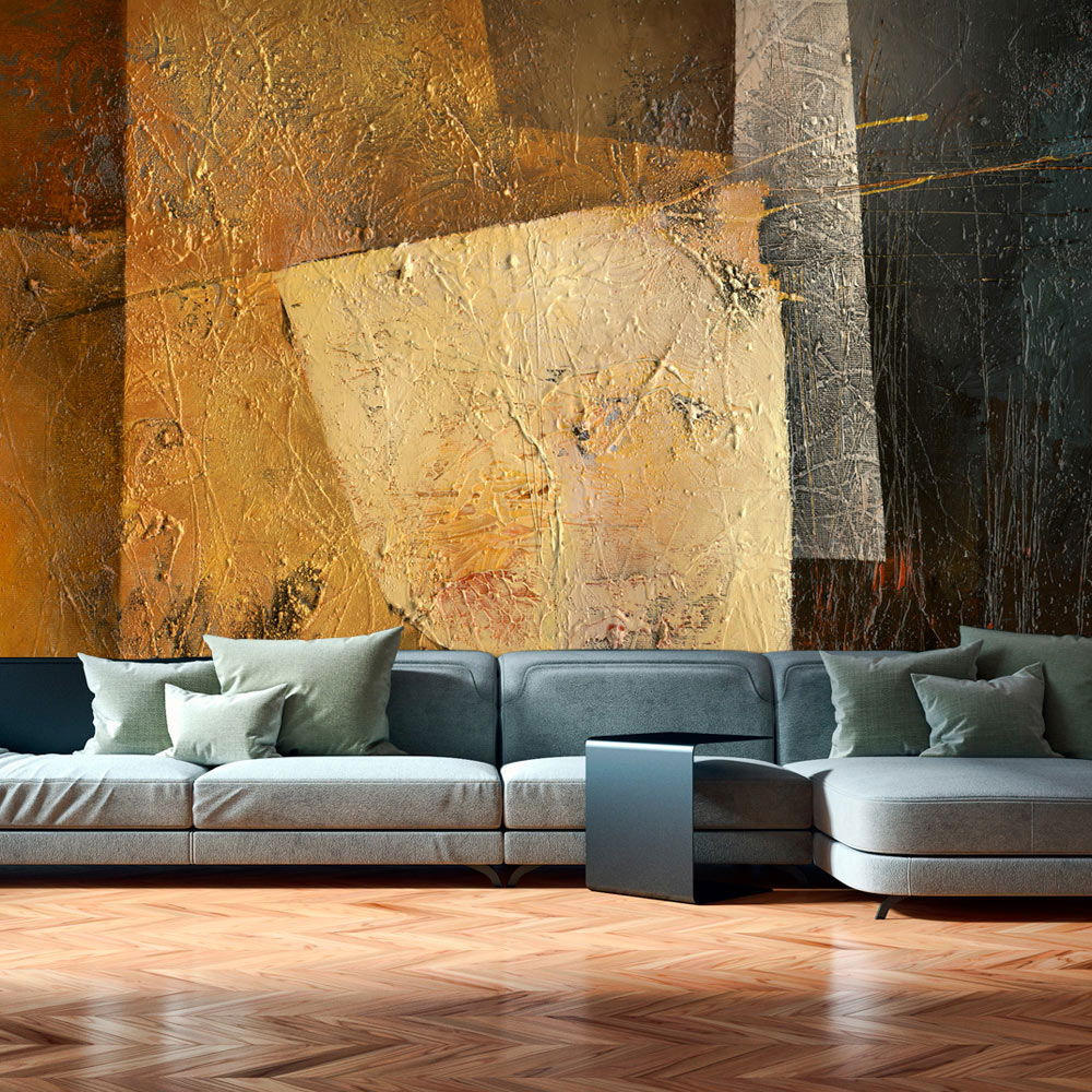 VLIESTAPETE Gold 500/280 cm - Goldfarben/Schwarz, Textil (500/1cm) - KUNSTLOFT
