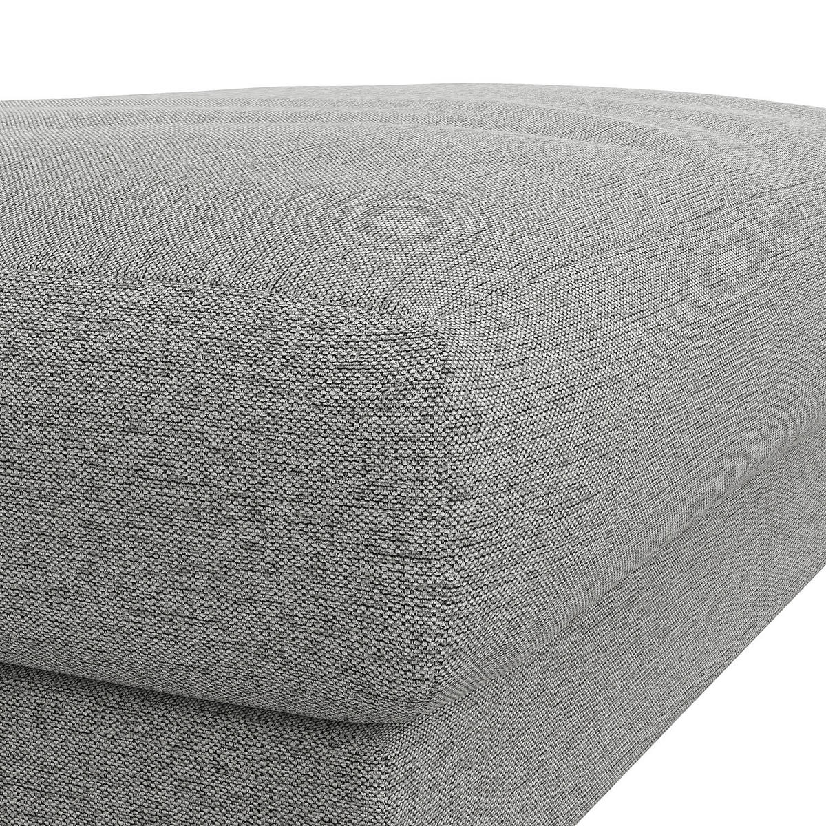 POLSTERHOCKER - Hellgrau/Schwarz, Holz/Kunststoff (107/77/41cm) - home24