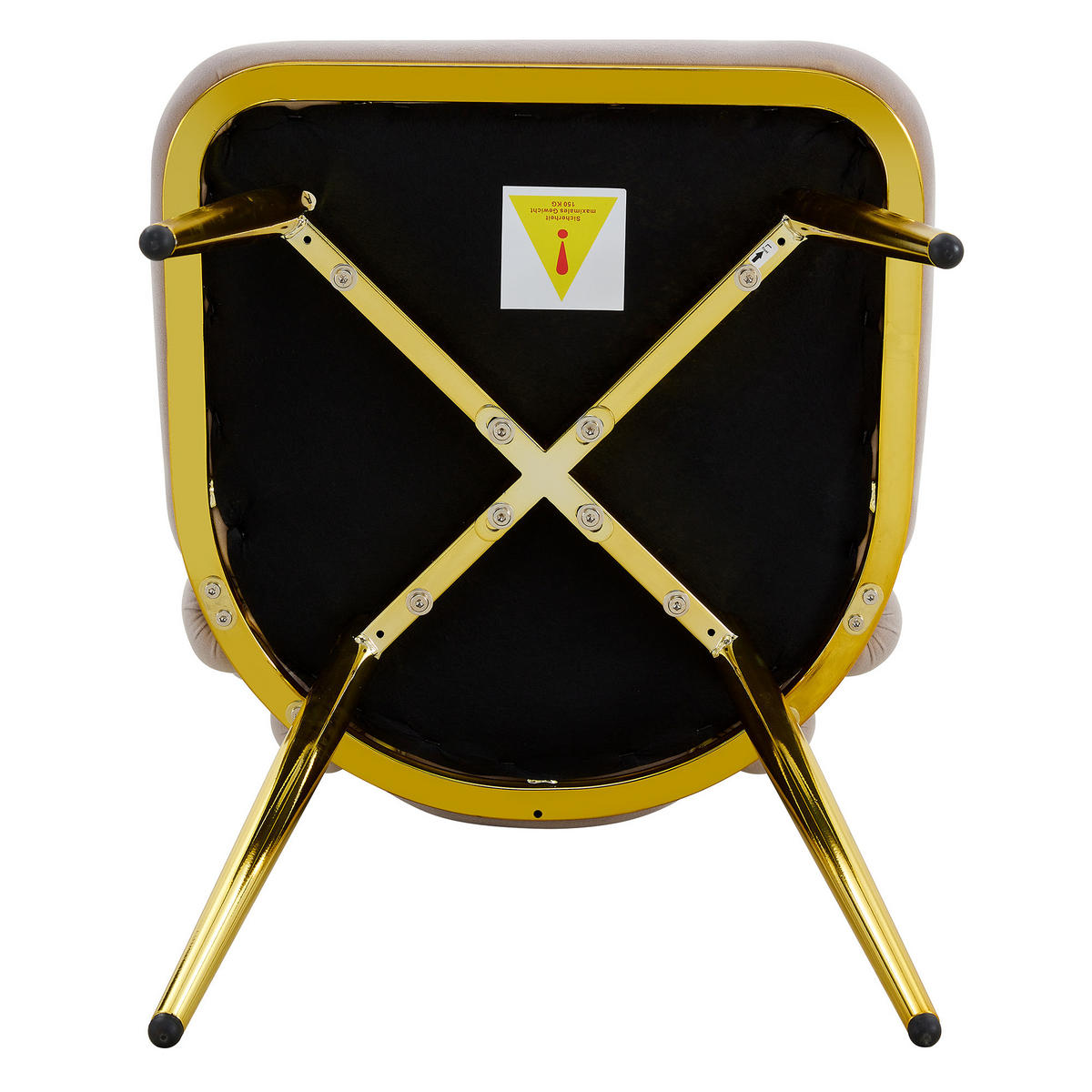 STUHL-SET DE-36757 2 Stück mit Kugelketten-Rückenlehne Hellgrau - Hellgrau, Metall (51/95/47cm) - ComfortXL