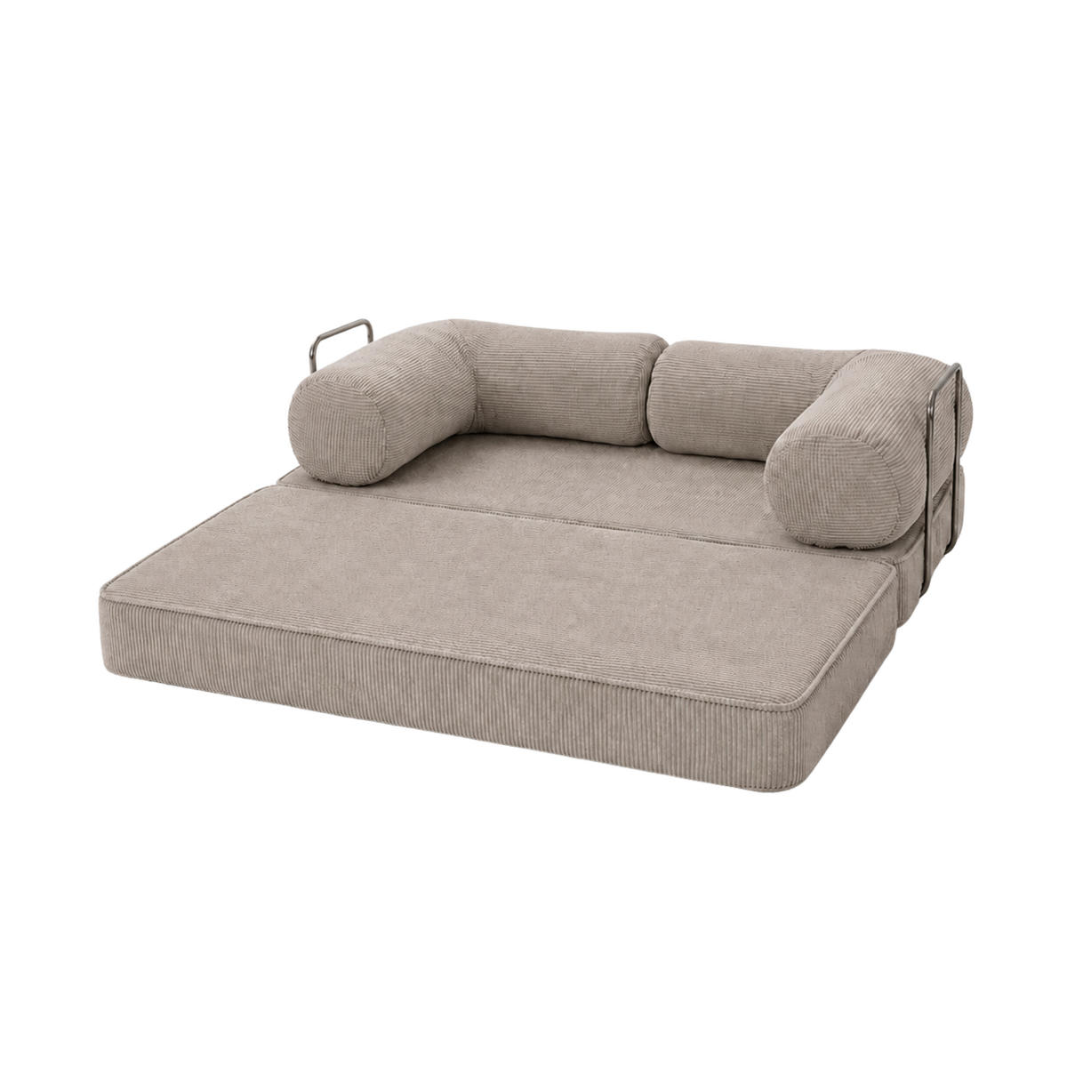 MODERNES Sofa mit hohem Komfort für das Wohnzimmer Taupe - Taupe, Textil (200/70/100cm) - SURB