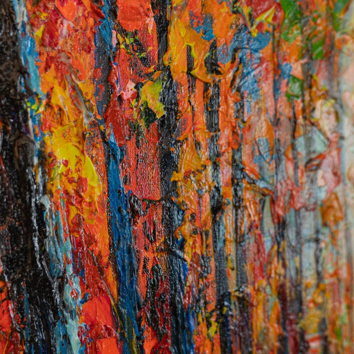 GEMÄLDE Liebesausflug Schattenfugenrahmen Schwarz 70x50 cm - Schwarz, Holz (70/50cm) - YS-art gallery