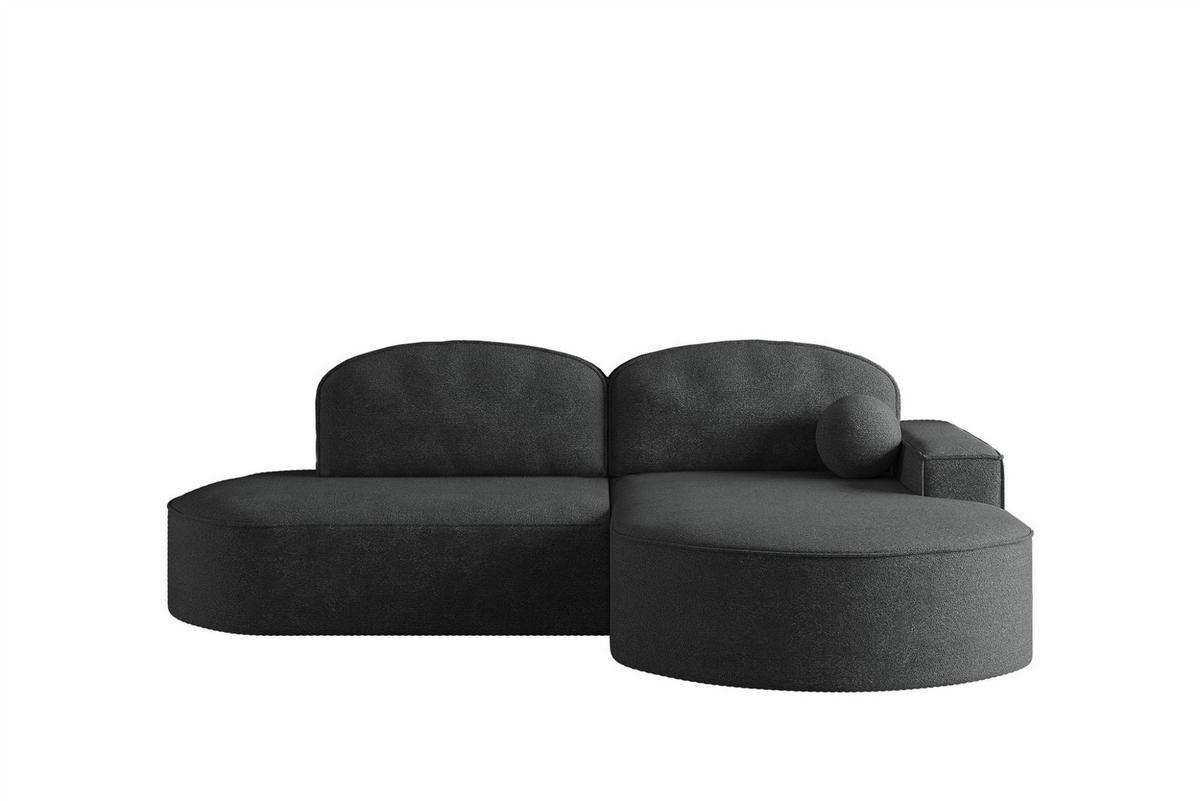 ECKSOFA Girona Mit Schlaffunktion - Schwarz, Holzwerkstoff/Textil (278/179cm) - Fun Möbel
