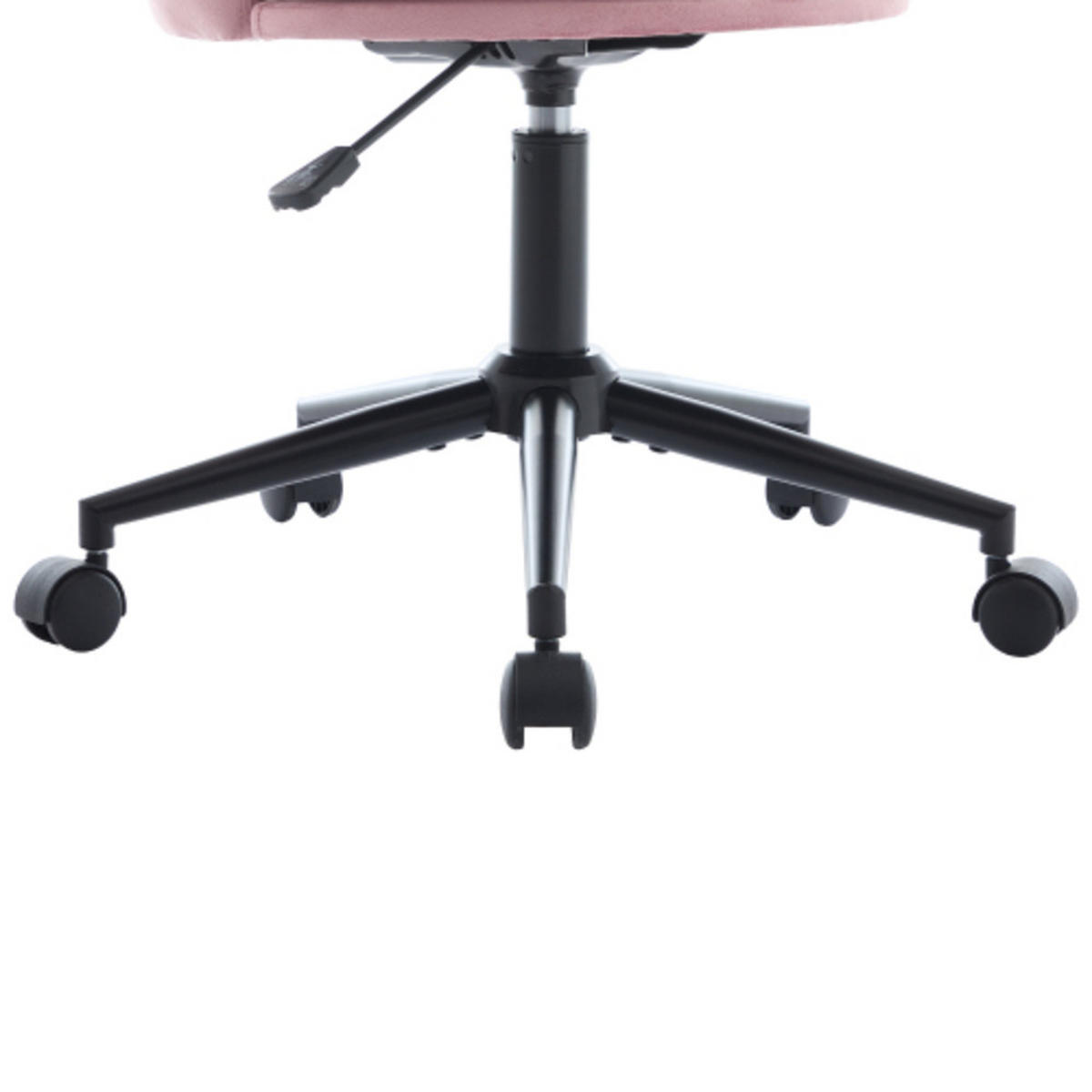 DREHSTUHL 55×62×73-83cm höhenverstellbar, Samt, rosa - Rosa, Textil (62/83/55cm) - Luhomfu