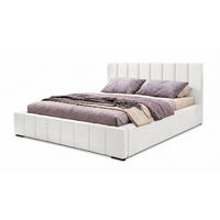 MARPUR Polsterbett NERO 180x200 cm mit Bettkasten und Lattenrost, Hellgrau - Chromfarben/Hellgrau, Holz/Holzwerkstoff (180/200cm) - Marpur
