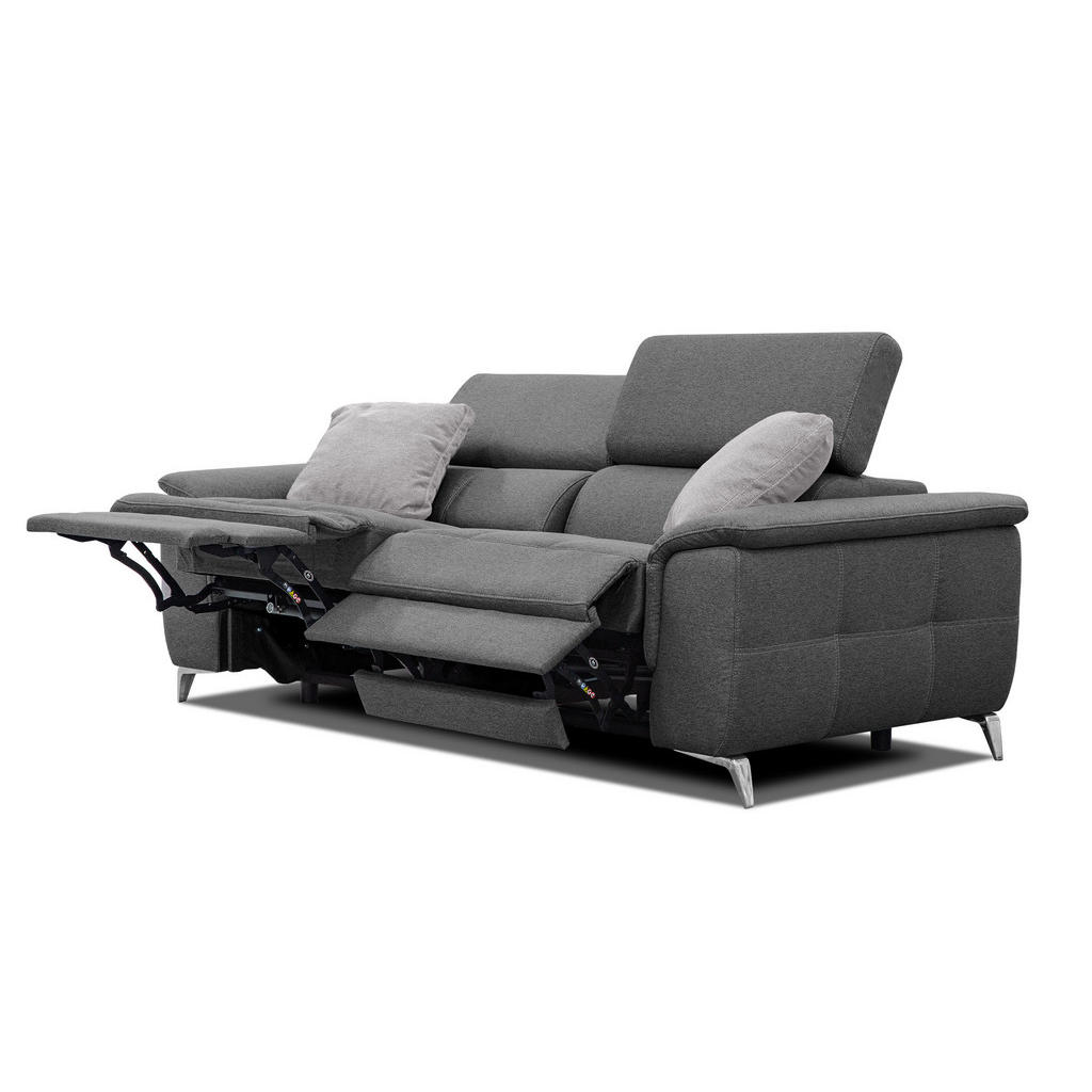 Thumbnail - Courtois Laville Sofa, Dunkelgrau, Textil, Rechteckig, 214x83x105 cm, Wohnzimmer, Sofas & Couches, Sofas, Heimkino Sofas