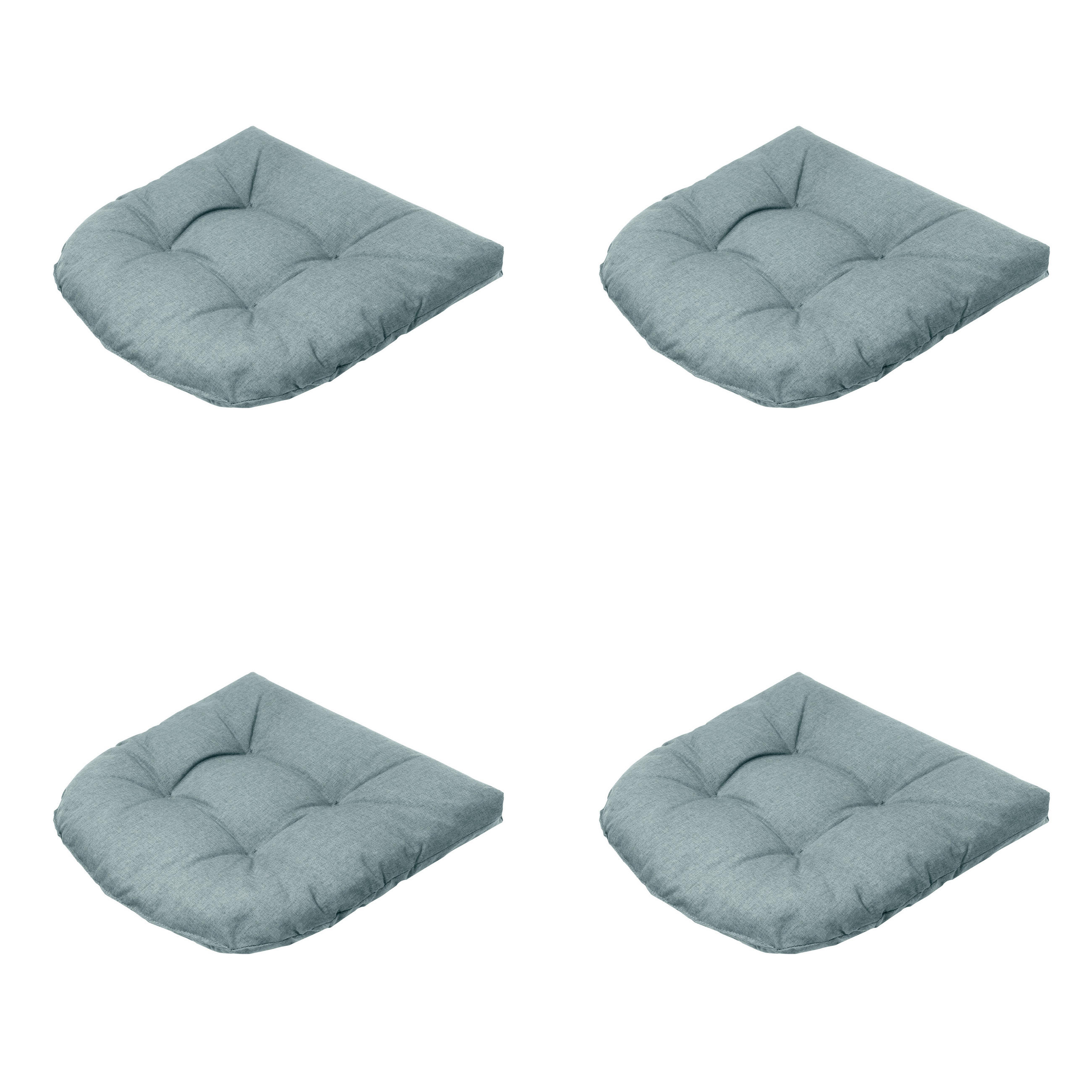 SITZKISSEN Best deal - Blau - 46/46/6 cm - 4er-Set - Blau, Textil (46/6/46cm) - Madison