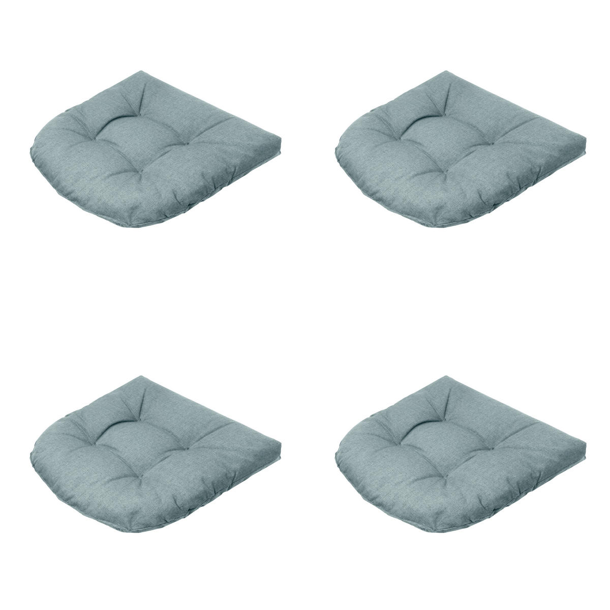 SITZKISSEN Best deal - Blau - 46/46/6 cm - 4er-Set - Blau, Textil (46/6/46cm) - Madison