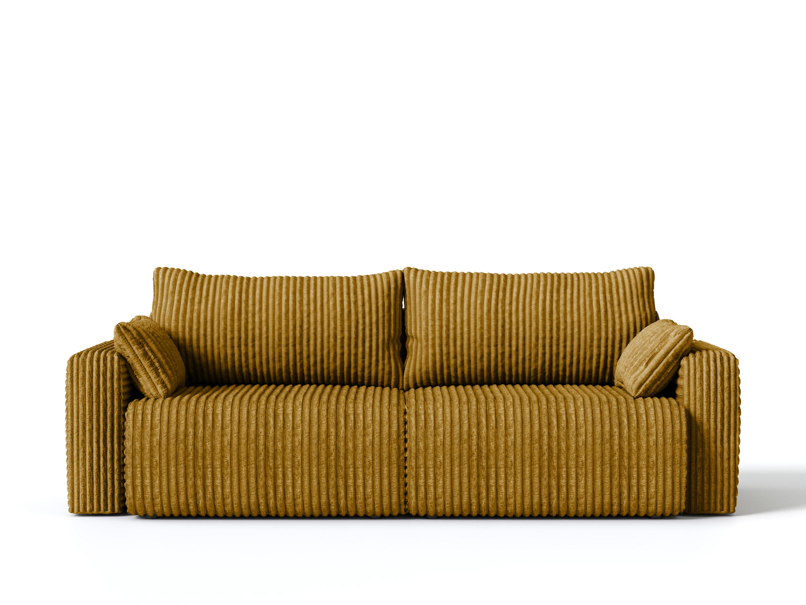 SOFA Kola mit Bettkasten und Schlaffunktion, Cordstoff - Dunkelgrün, Holzwerkstoff (244/85/95cm) - 4ALL HOME