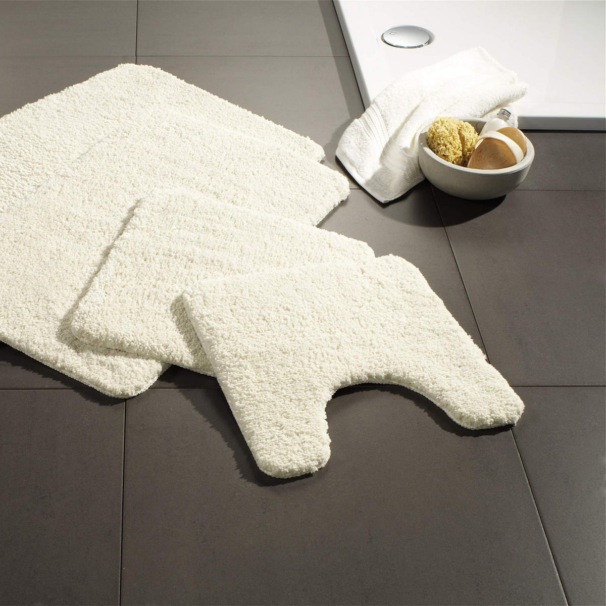 BADEMATTE Florenz - Creme, Textil (45/45cm) - WohnDirect