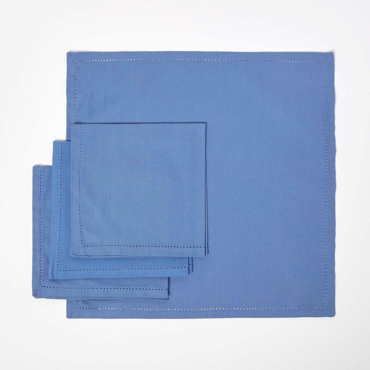 STOFFSERVIETTEN 4er-Set blau 45/45 cm, 100% Baumwolle - Blau, Textil (45/45cm) - Homescapes