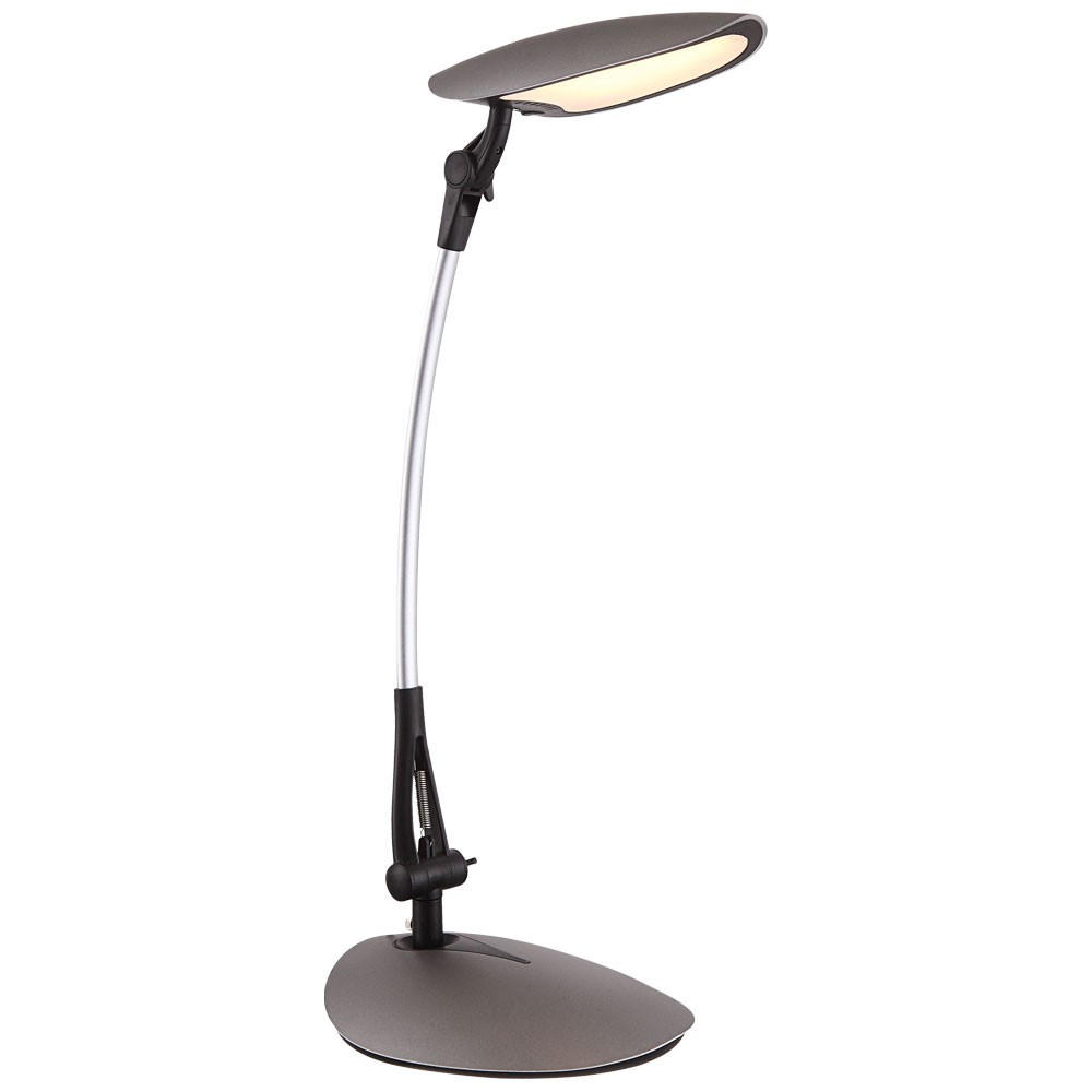 LED TISCHLEUCHTE BEAVER Chrom Dunkelgrau - Grau, Metall (63.5/18/52cm) - Globo Lighting