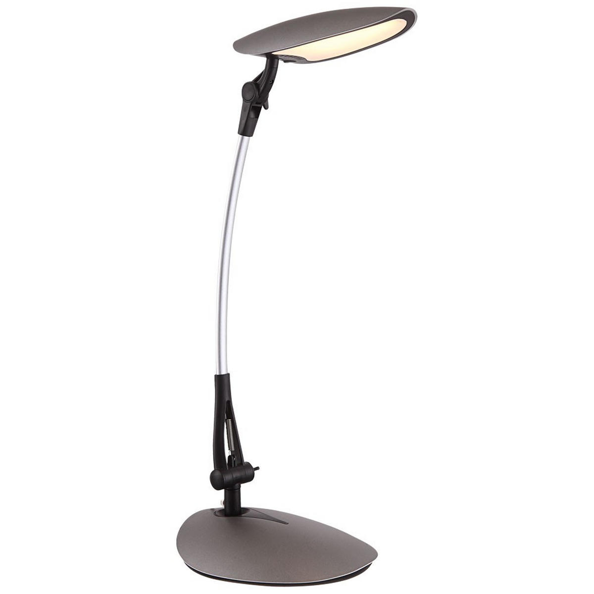 LED TISCHLEUCHTE BEAVER Chrom Dunkelgrau - Grau, Metall (63.5/18/52cm) - Globo Lighting