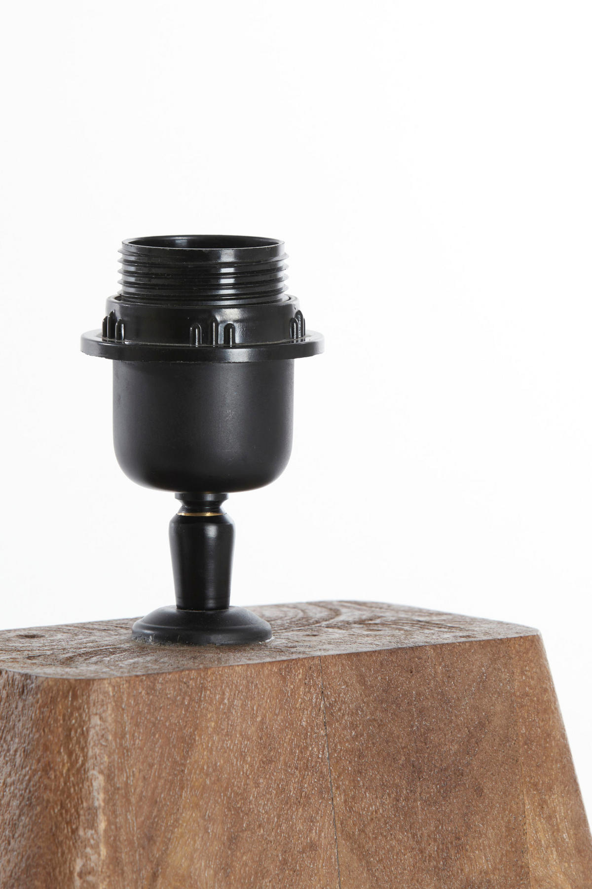 LAMPENFUSS Kardan Braun 22/15/19 cm - Braun, Holz (22/15/19cm) - Light & Living