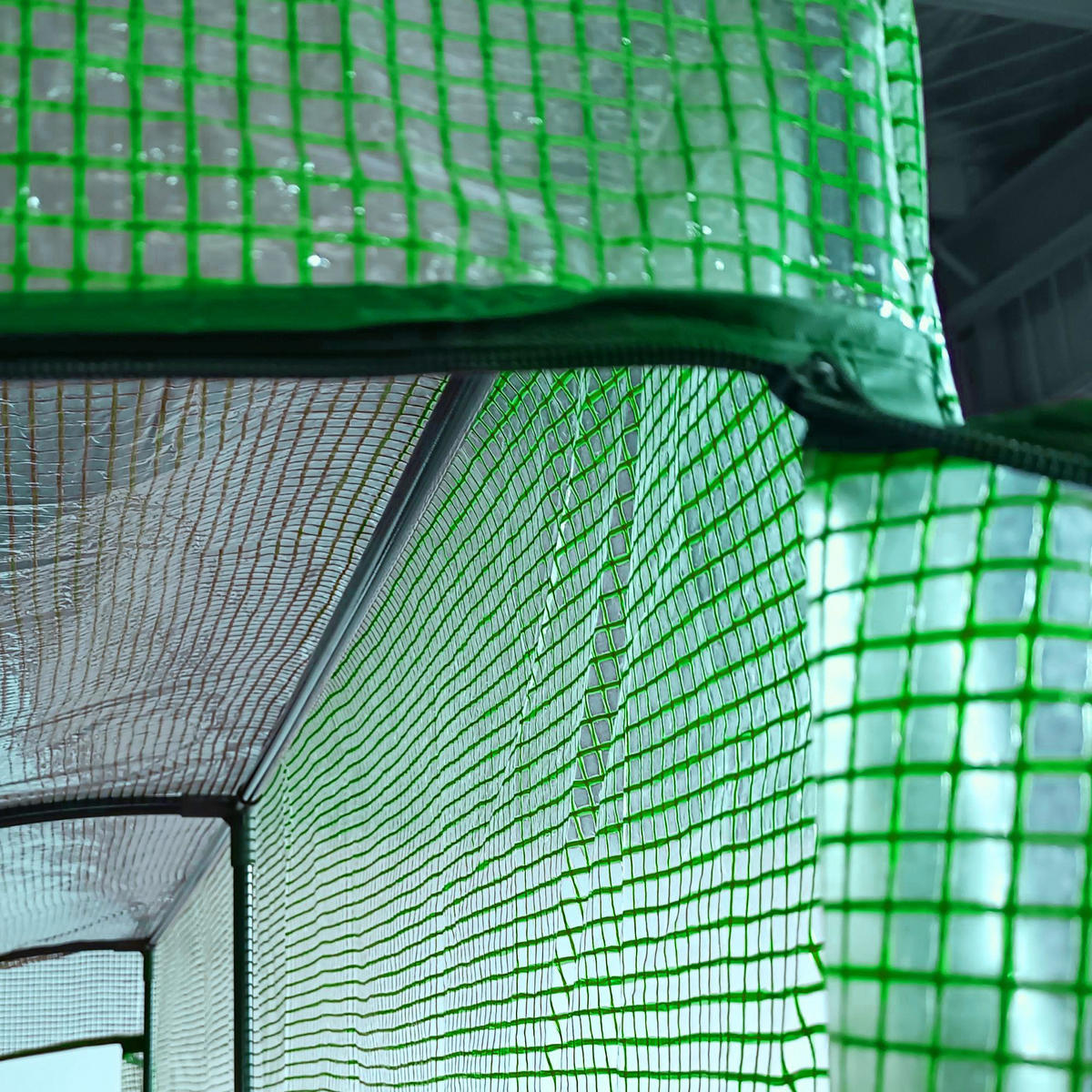 GEWÄCHSHAUS 200x100x215 cm Folie 2 Türen grün - Grün, Metall (200/215/100cm) - Fortuna Lai