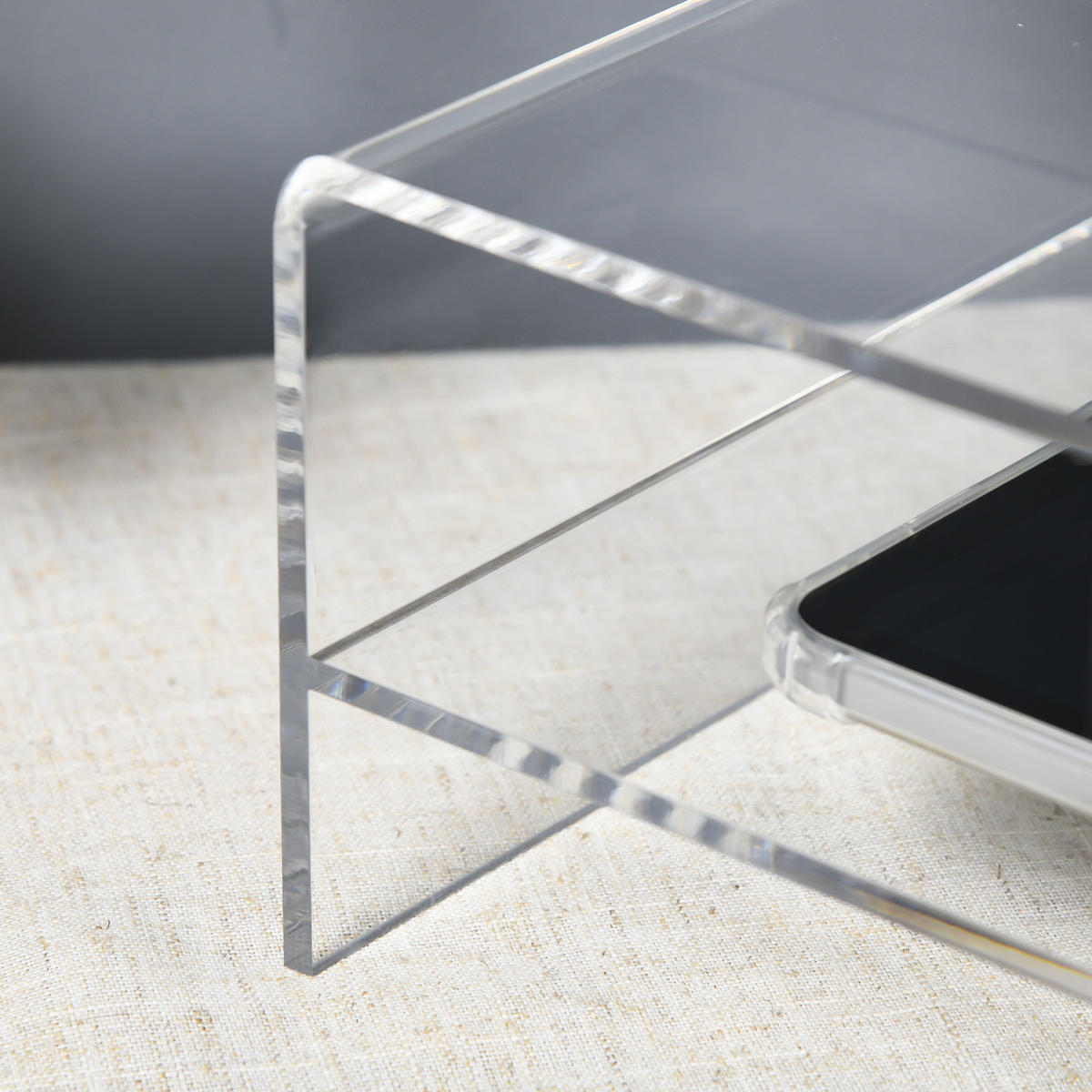 MONITORSTÄNDER - Transparent, Kunststoff (50.8/19/12cm) - HOMCOM