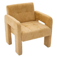 SESSEL Einzelner Sessel,dicke Polsterung,Chenille,Gelb - Gelb, Textil (67.5/74.5/69cm) - LVHOM
