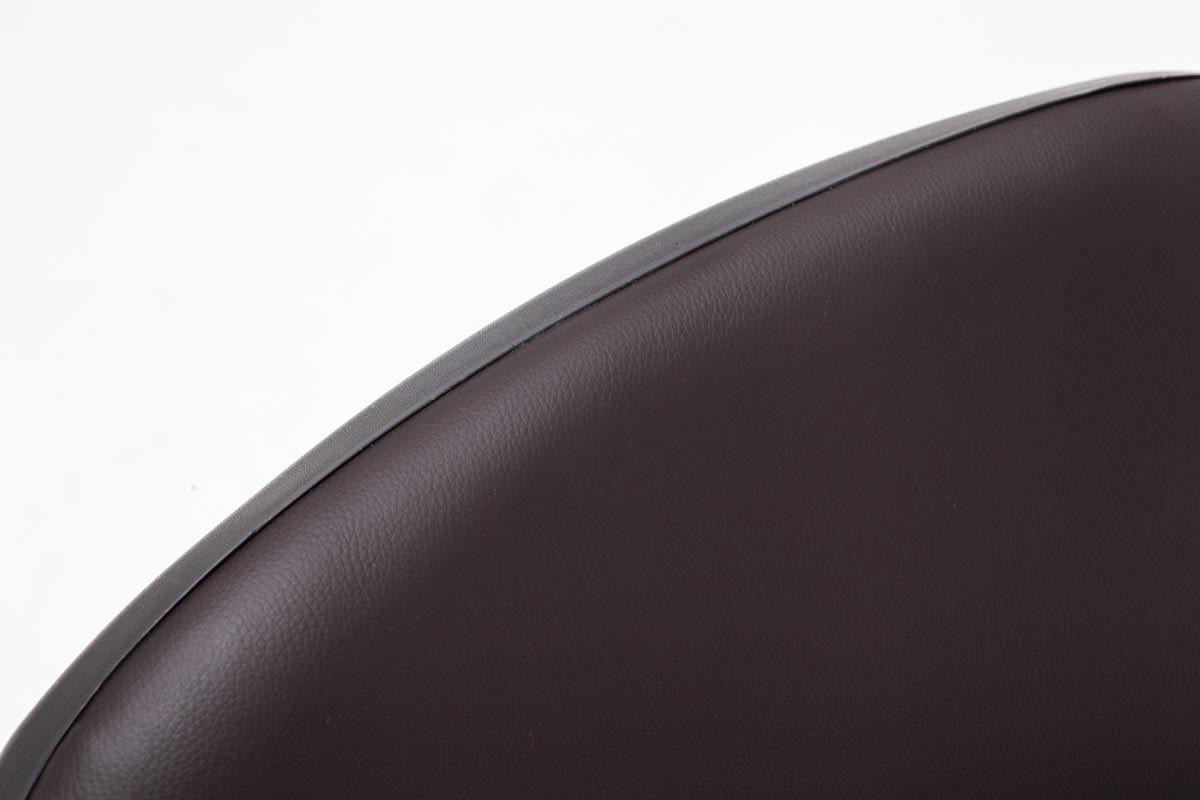 BESUCHERSTUHL Keen, Kunstleder mit Gestell Schwarz / Bezug Braun - Schwarz/Braun, Textil/Metall (54/79/48cm) - TPFLiving