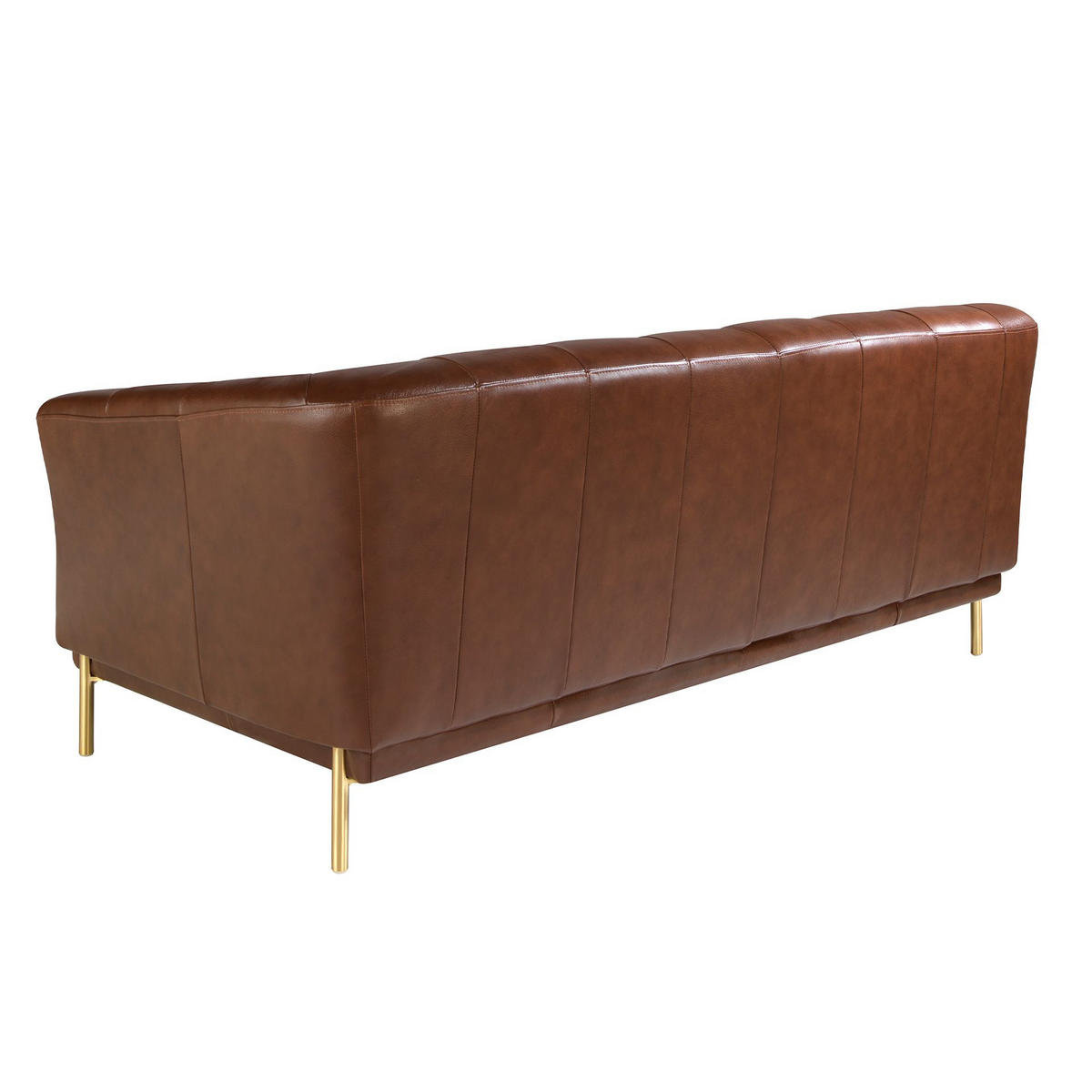 CHESTERFIELD-SOFA Chester 2-Sitzer-Sofa aus cognacfarbenem Leder 188/94/75 cm - Goldfarben/Braun, Leder (188/75/94cm) - ANGEL CERDA