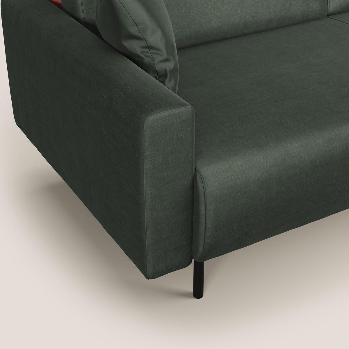 ECKSOFA Arthur - Grün, Textil (224/91cm) - Divani.store