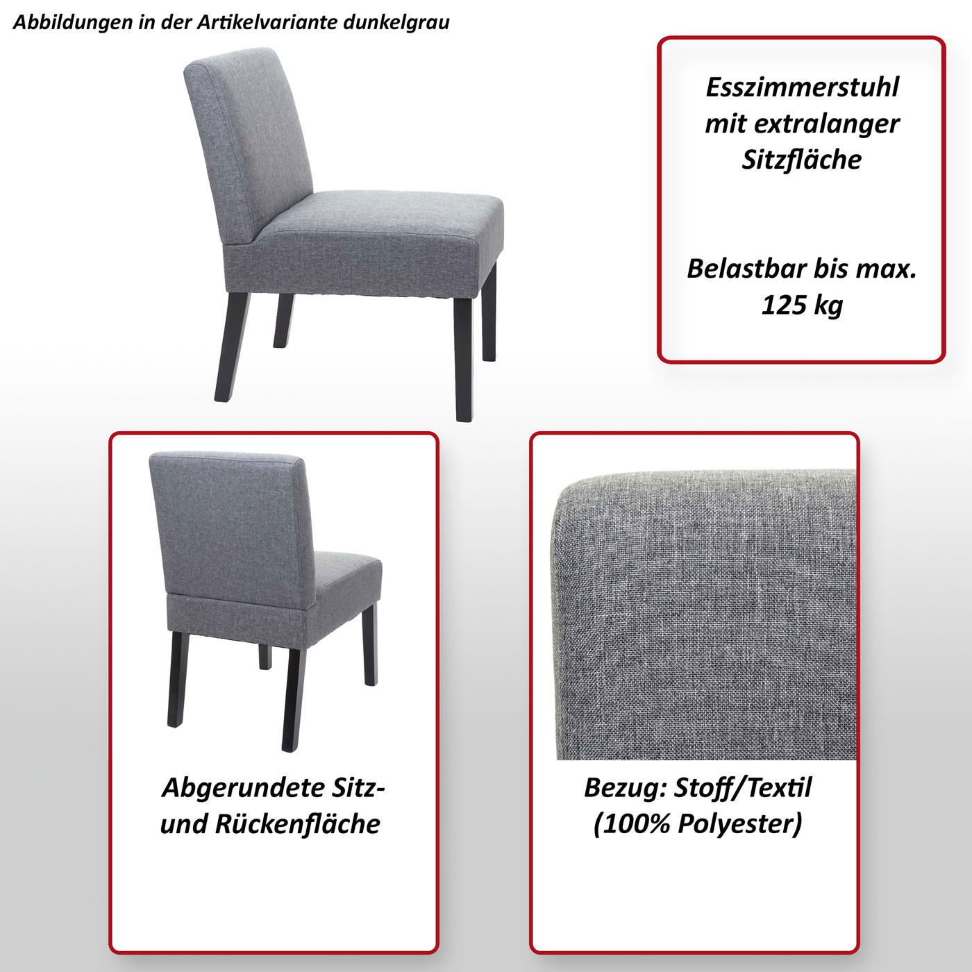ESSZIMMERSTUHL Grün 6er-Set - Grün, Textil (48/84/64cm) - MCW
