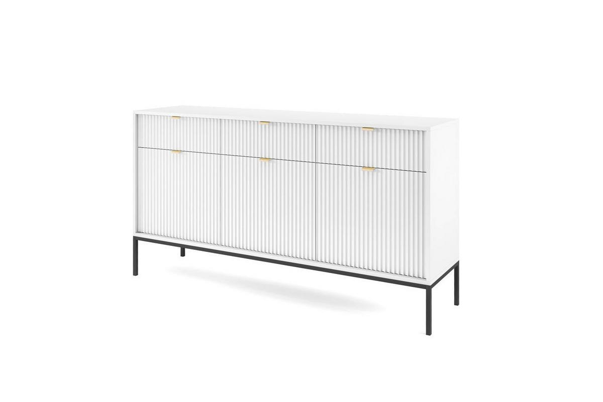 WOHNZIMMER Set 5-tlg. – NOVA – Weiß - Weiß, Holzwerkstoff (104/46/68cm) - hi-markt