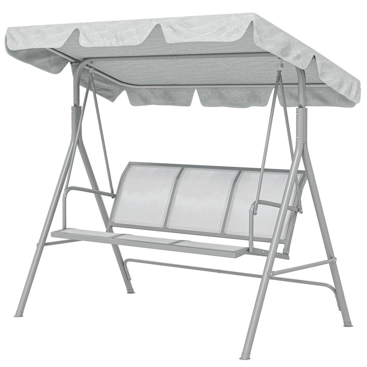 GARTENSCHAUKEL Grau 3-Sitzer - Grau, Metall (170/153/108cm) - PANGIVO