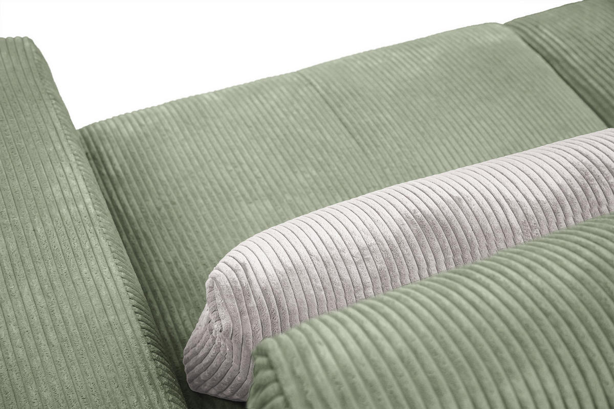 SOFA OLI 3-Sitzer, salbeigrün - Salbeigrün, Holz/Textil (208/91/108cm) - Courtois Laville