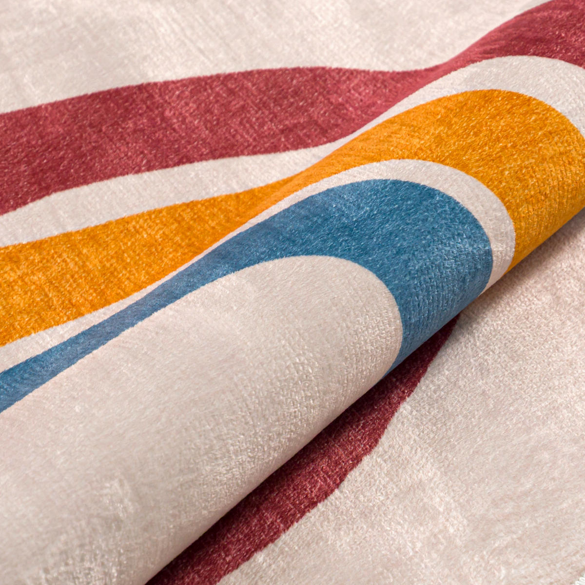 DETSKÝ KOBEREC pieskový dúha - 100 x 100 cm - piesková/cappuccino, textil (100/100cm) - Mazovia