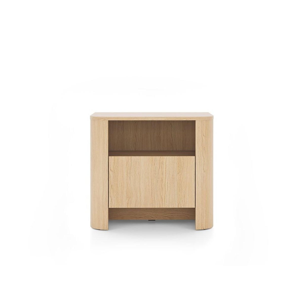 NACHTTISCH – S52 – BARI – Eiche Vicenza – Moderner Beistelltisch mit Schublade - Eiche Artisan, Holzwerkstoff (58/52/39cm)