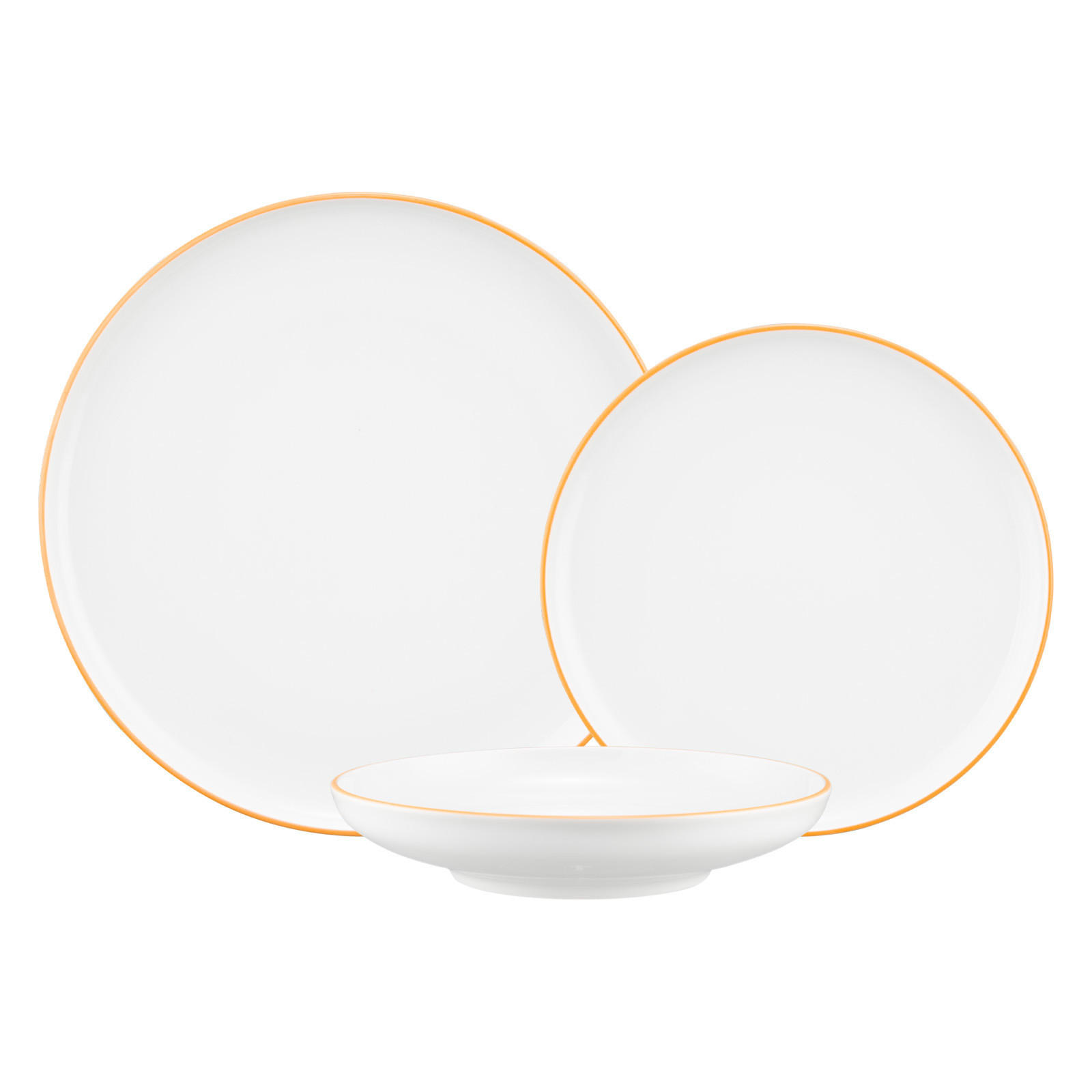 TELLER-SET Sento Home Pure Lines Mango Orange 18-tlg. - Orange, Keramik (2/2/2cm) - Seltmann Weiden