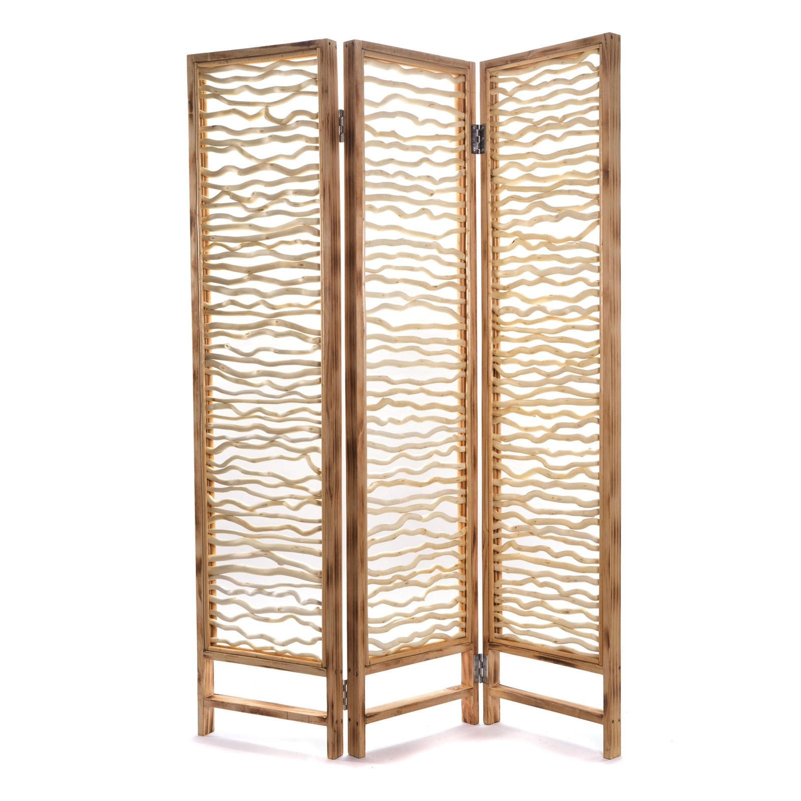 RAUMTEILER Twig 3-tlg. 170x120 cm, Holz, klappbar naturfarben - Naturfarben, Holz (120/170/5cm) - CREEDWOOD