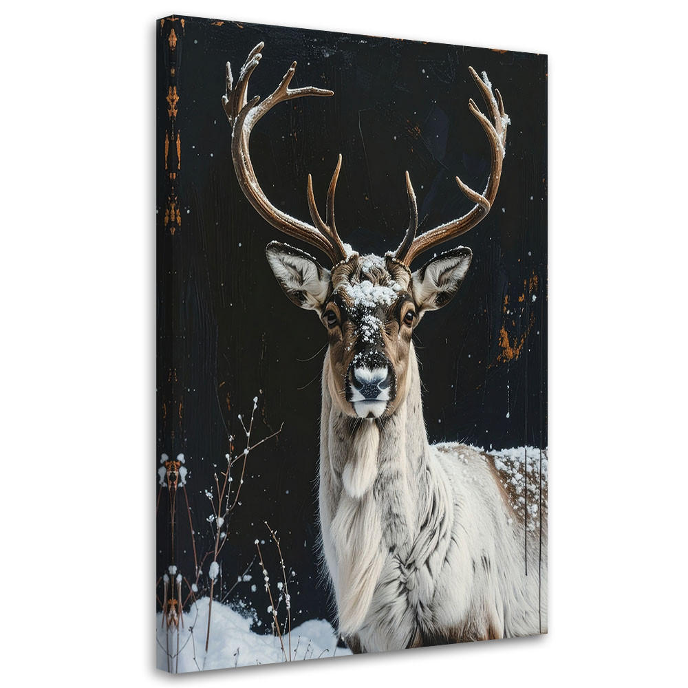 Feeby Leinwandbild Schwarz 60x90 cm