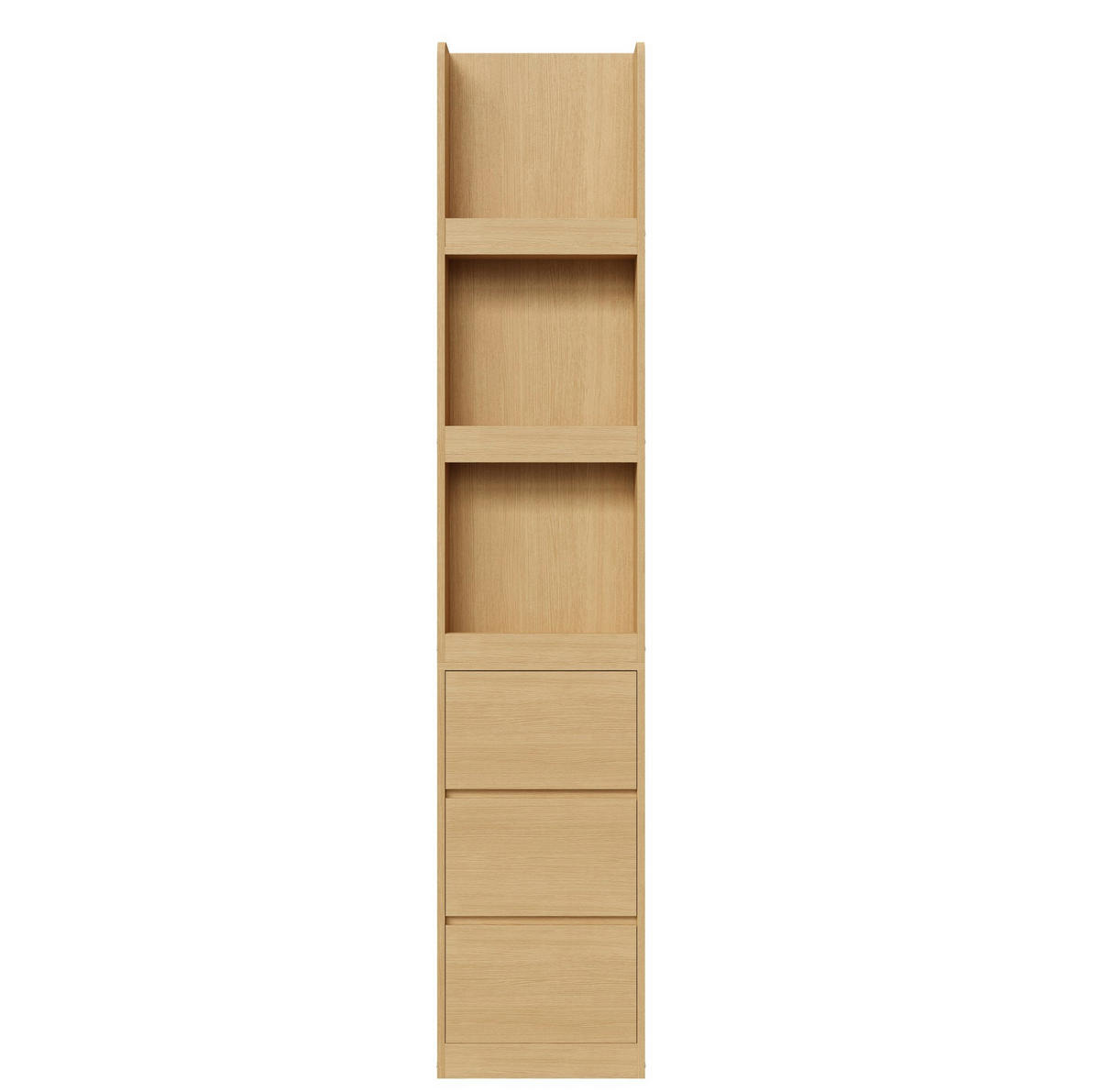 HIGHBOARD 200/40 cm Eichefarben aus Spanplatte mit 3 Schubladen - Eichefarben, Holzwerkstoff (40/200/60cm) - OKMYHOME