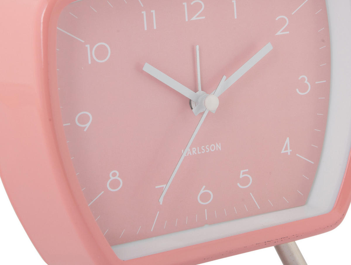 WECKER Candy Circus Retro 14.6/14.6/14.1 cm - Pink, Metall (14.6/14.1/14.6cm) - Karlsson