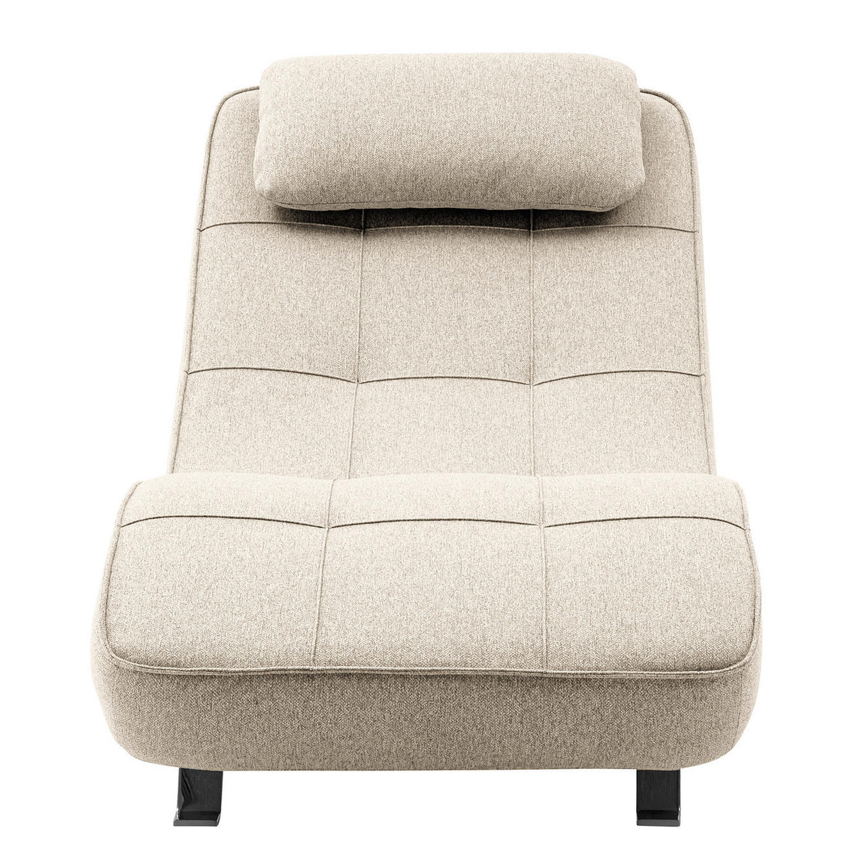 RELAXLIEGE - Chromfarben/Beige, Textil/Metall (70/80/170cm) - home24