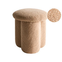 POUF Beige Carrington - Beige, Textil (40/45/40cm) - Beliani