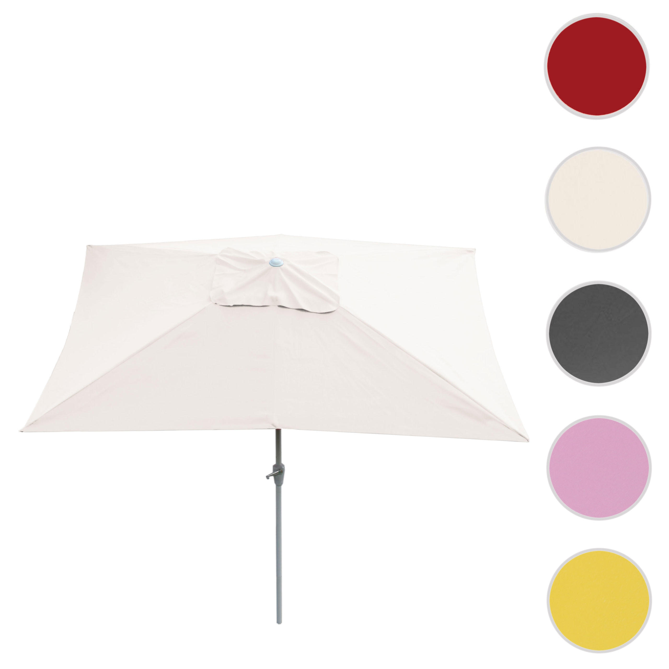 SONNENSCHIRM NEIGBAR Cremeweiß - Weiß, Textil (192/295cm) - MCW
