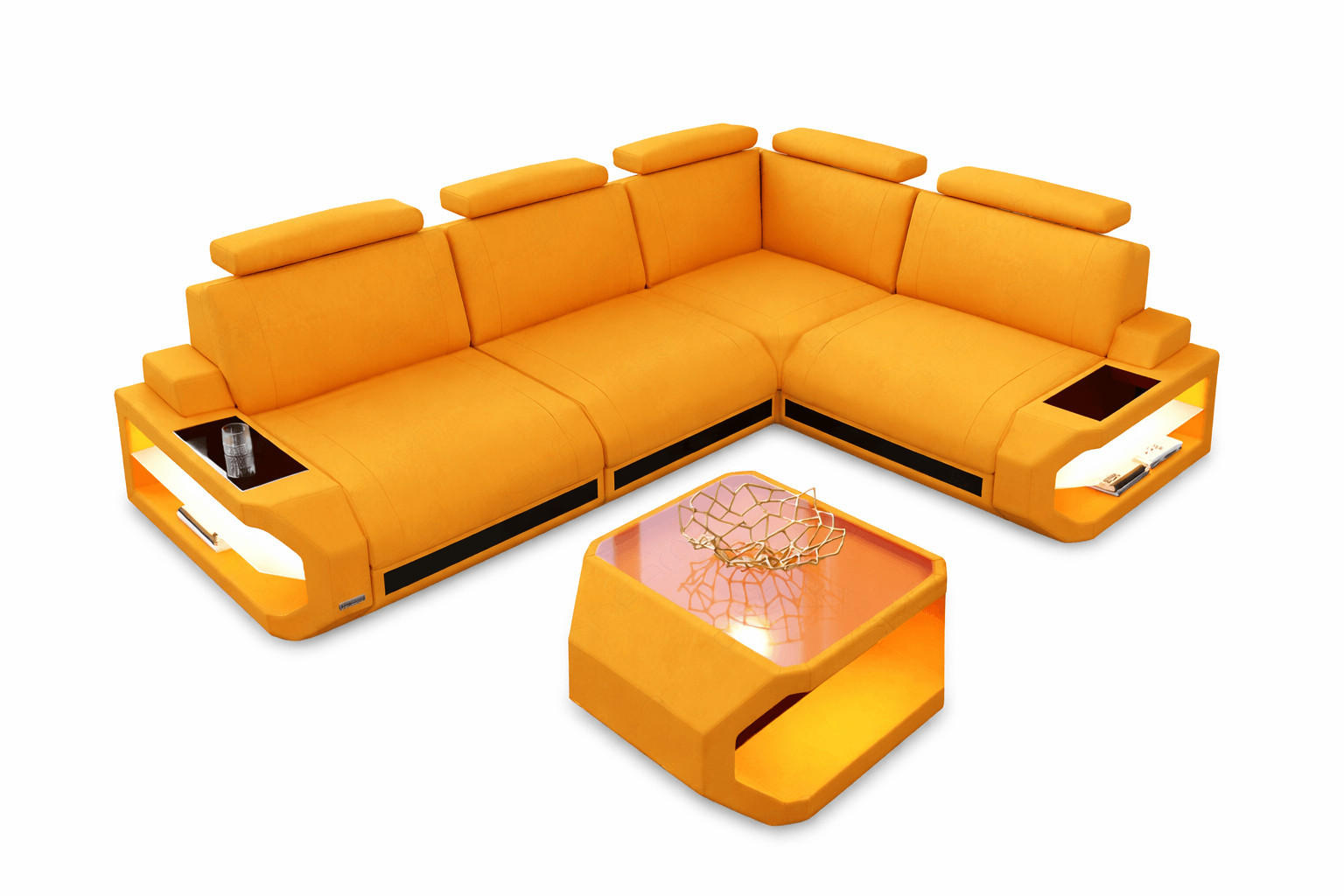 XXXLutz Ecksofa Orange 272x272 cm