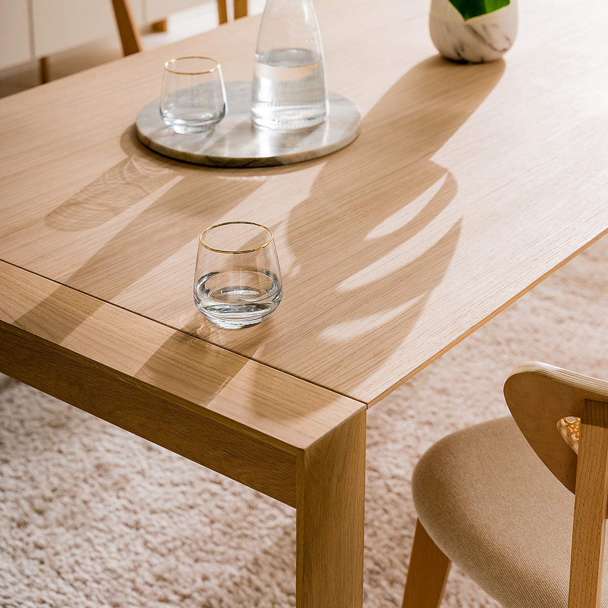 ESSTISCH - Eiche teilmassiv - Eichefarben, Holzwerkstoff (90/200/76cm) - home24