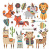 AUFKLEBER 80x97 cm Boho Tiere - Braun, Kunststoff (80/97/0.1cm) - TULUP