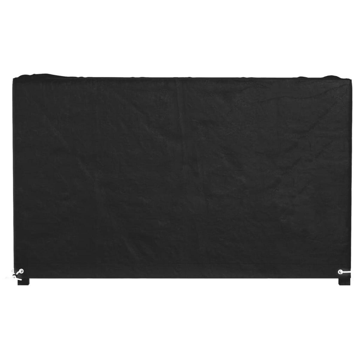 GARTENMÖBEL-ABDECKUNG 8 Ösen 125/55/75 Cm Rechteckig - Schwarz, Kunststoff (125/55/75cm) - vidaXL