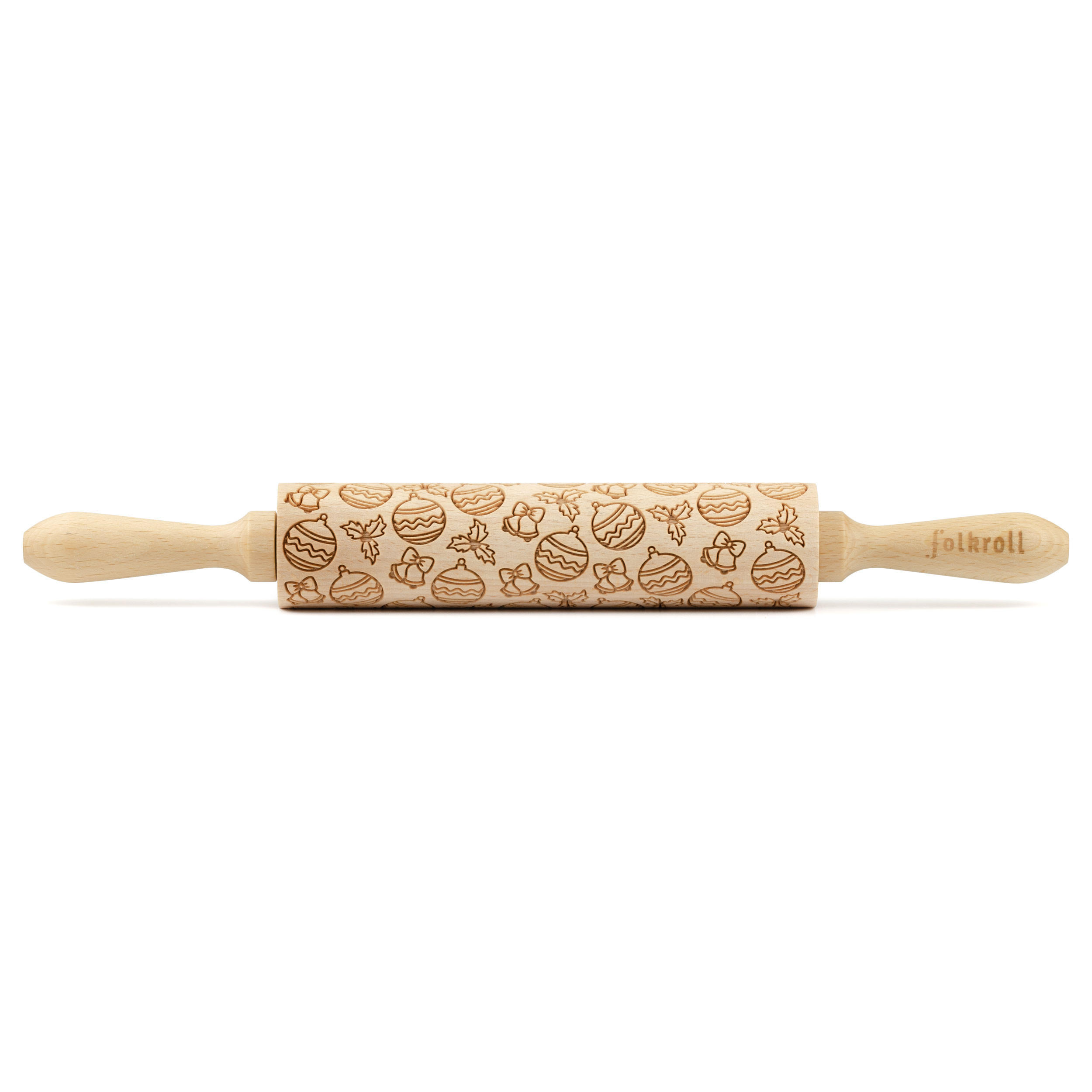 Folkroll Motiv-Teigrolle Braun 4.5 cm