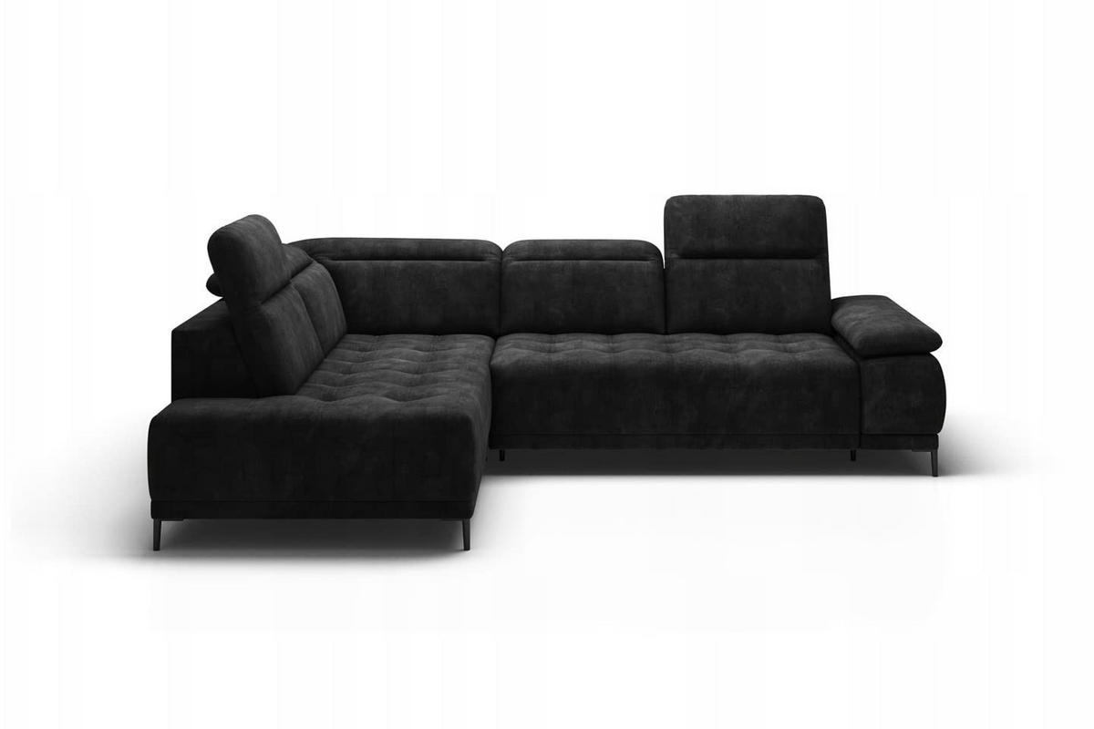 ECKSOFA FOCUS XL L-förmig Konfiguration freistehend LINKS 204x352x98cm Dark grey - Dunkelgrau, Holz/Textil (204/352cm) - DomoHome