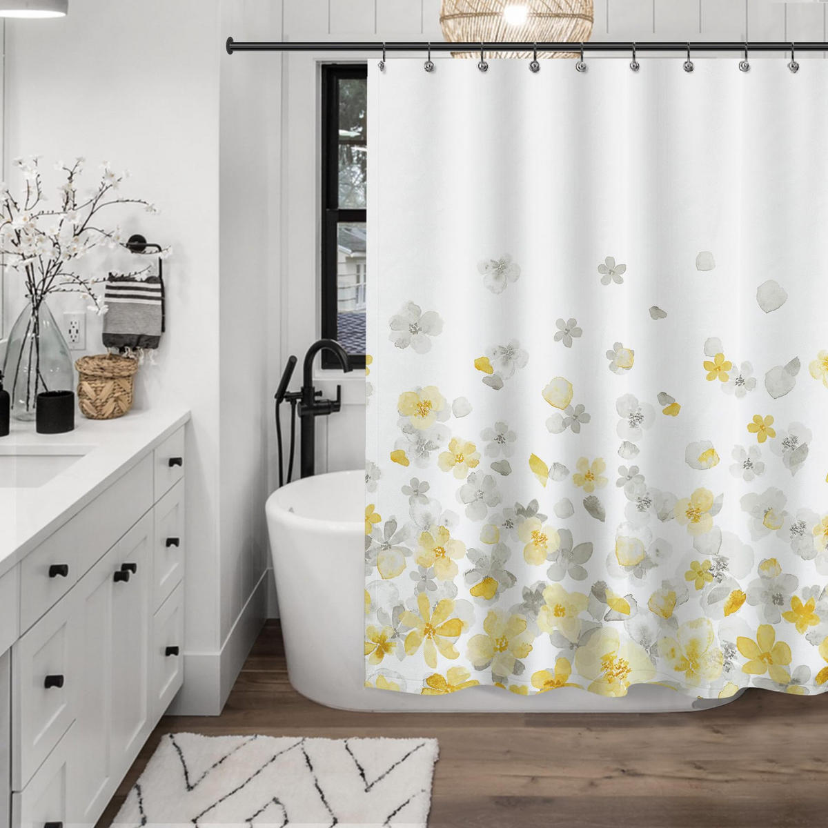 DUSCHVORHANG – 180 x 180 cm – Material: Polyester - Multicolor, Textil (180/180cm)