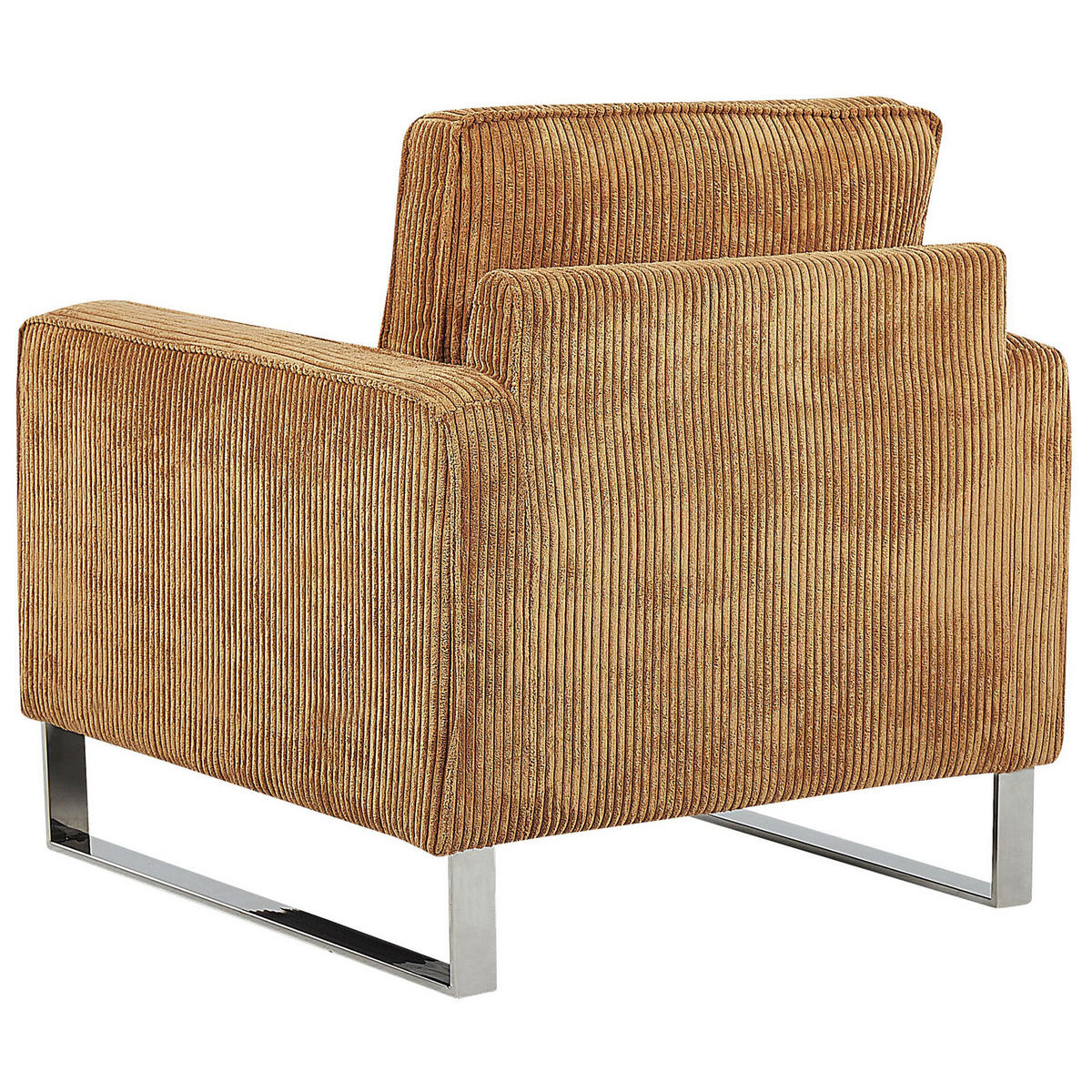 SESSEL Cord Braun Vind - Braun, Textil/Metall (76/82/82cm) - Beliani
