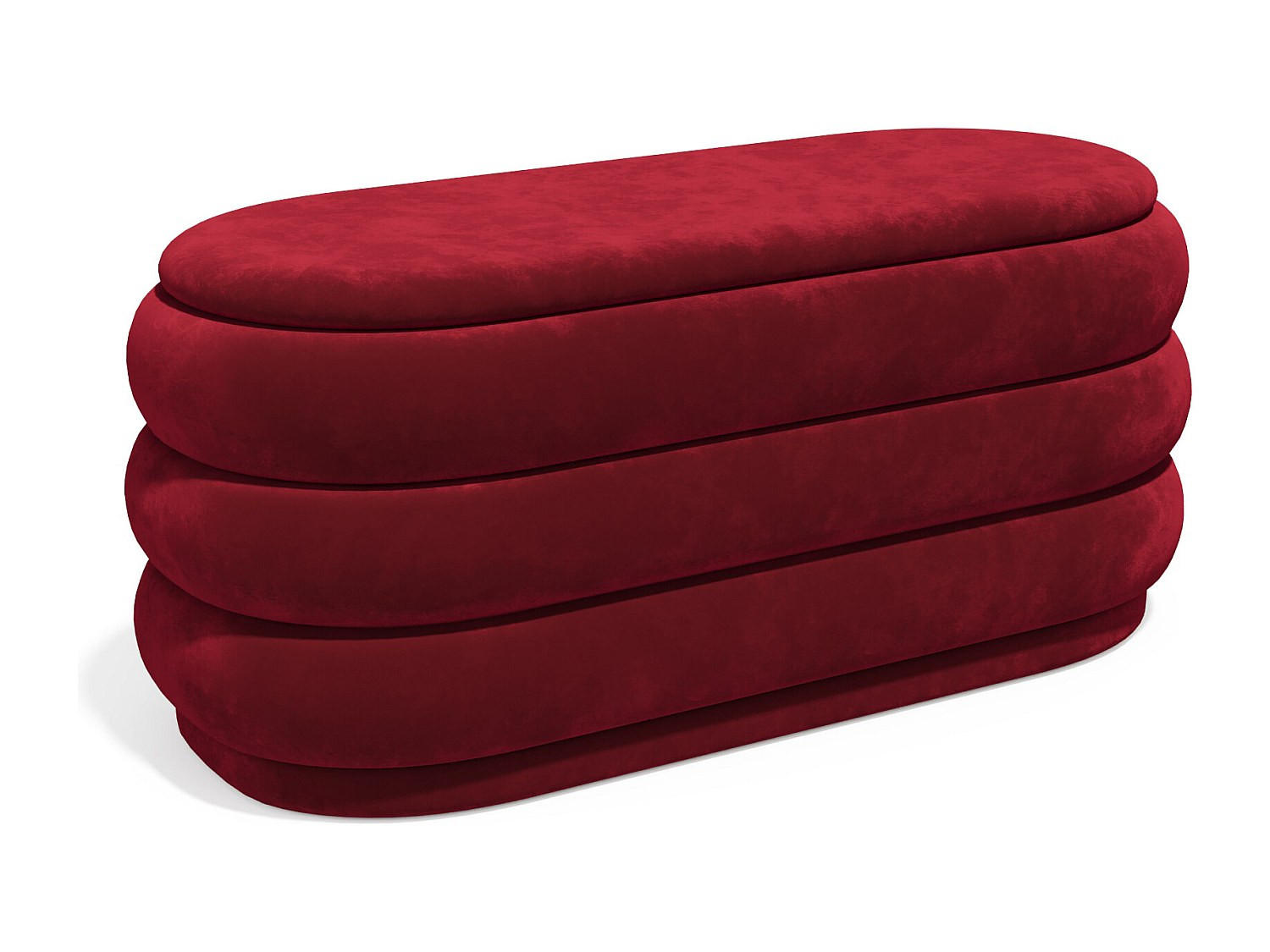 SITZBANK - 112 cmcm x 47 cmcm - Stoff, Samt - Rot - ECAMBI - Rot, Textil (112/49/47cm) - Vente-Unique