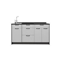 KUCHYNSKÝ BLOK Fame-Line, Biely vidiecky dom, 150 cm bez pracovnej dosky - biela/antracitová, kompozitné drevo (150/82/51.6cm) - Vicco