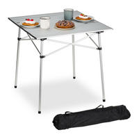 KLAPPTISCH - Silberfarben, Metall (70/70/70cm) - Relaxdays
