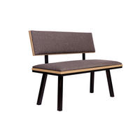 SITZBANK Die Elegante - Schwarz/Grau, Holz/Textil (48/88/125cm) - Kundler Home